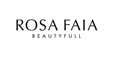 Logotipo de Rosa Faia, marca reconocida por sus bikinis cómodos y favorecedores, perfectos para disfrutar en Torremolinos.