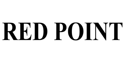 Logotipo de Red Point, marca española especializada en bikinis modernos y cómodos, perfecta para disfrutar del verano en Torremolinos.